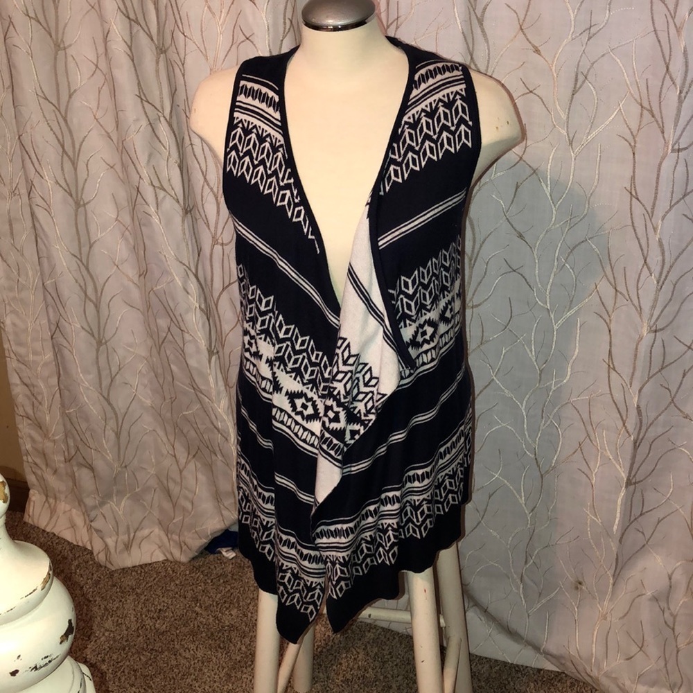 Jealous Tomato cardigan blue and white